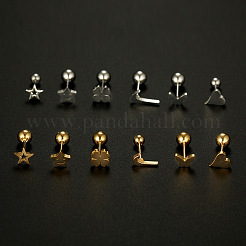 Серьги в форме сердца из хирургической нержавеющей стали 316L&nbsp;FS-WG6A06F-06