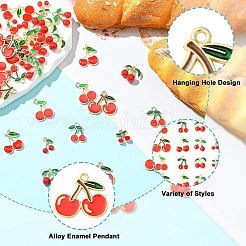 40шт 8 стиля подвески из сплава с эмалью&nbsp;ENAM-CJ0006-93