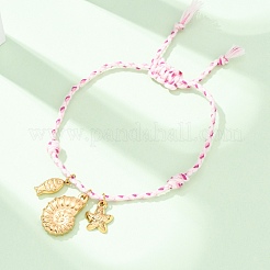 Браслеты с подвесками из нержавеющей стали 304&nbsp;BJEW-D369-02G