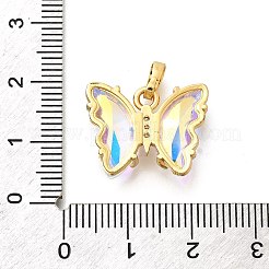 Латунные микро проложить кубического циркония подвески&nbsp;ZIRC-P079-B02-15-G