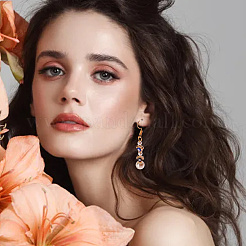 60 шт. 6-х цветные золотистые эмалевые бусины из сплава ENAM-AR0001-53