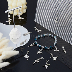 36 шт. 9 стиля подвеска из сплава на балетную тему&nbsp;HJEW-FH00183