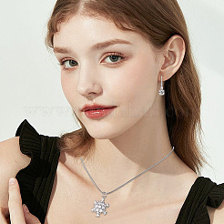 10шт 2 цвета латунные микропаве прозрачные кубические циркониевые подвески&nbsp;ZIRC-BBC0002-75