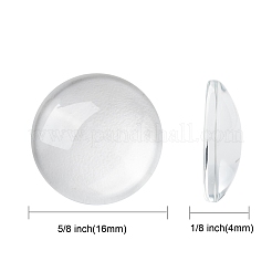 Прозрачные стеклянные кабошоны&nbsp;GGLA-R026-16mm