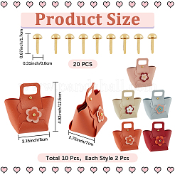 10 комплект из 5-х цветных сумок из искусственной кожи&nbsp;PURS-CL0001-03