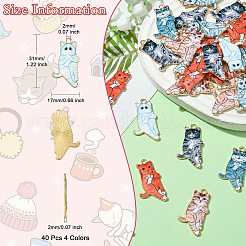 Подвески из сплава 40шт 4 цветов&nbsp;FIND-CJ0002-01