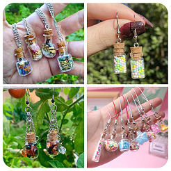 10 шт. 10 стиля мини-прозрачные подвески в виде бутылок&nbsp;FIND-TA0008-30