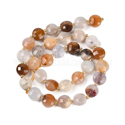 Природные голубые халцедон бисер пряди&nbsp;G-B094-A16-01-1