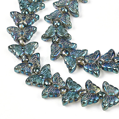 Стеклянные бусины с гальваническим покрытием &nbsp;EGLA-N012-04J-1