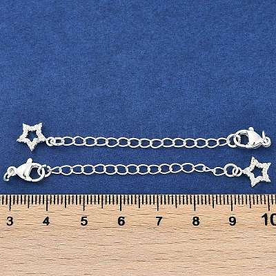 Латунные микро-паве кубические цирконии заканчиваются цепочками&nbsp;LS-KK-U043-02S-1