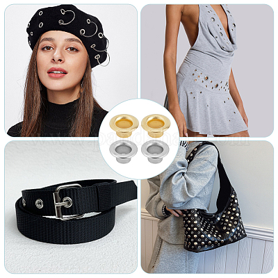 200 шт. 2-цветная железная фурнитура для люверсов&nbsp;IFIN-GF0001-59A-1