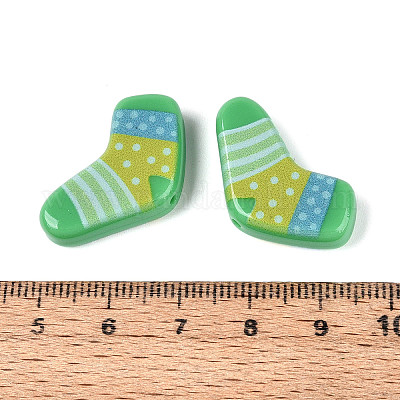 Печатные непрозрачные бусины из смолы&nbsp;RESI-N043-26B-1