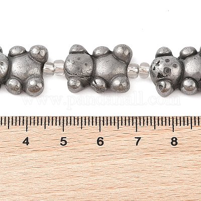 Гальванические натурального пирита бусы пряди G-Q187-02C-1