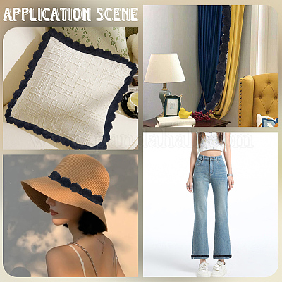 5м полиэстеровая вышивка швейная отделка&nbsp;AJEW-GF0012-30A-1