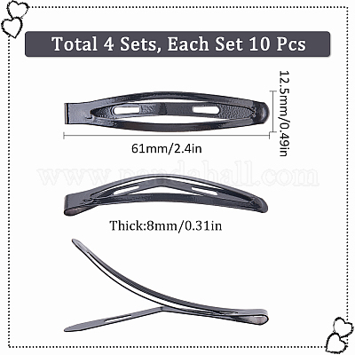 4 набор железных заколок для волос&nbsp;AJEW-SC0003-37A-02-1