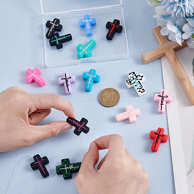 15шт 15 цвета силиконовые бусины&nbsp;SIL-GA0001-27-1