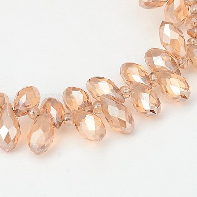 Стеклянные бусины с гальваническим покрытием  EGLA-J068-M-1