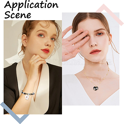 32 шт. 8 стиля подвески с отпечатками лап из сплава и эмали&nbsp;ENAM-SC0007-29-1