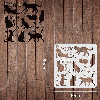 Пластиковые многоразовые шаблоны трафаретов для рисования&nbsp;DIY-WH0172-294-1