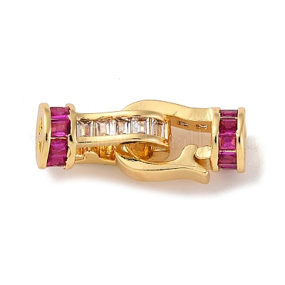 Латунные микро проложить кубического циркония раз за застежками KK-C076-06G-1