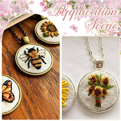 20 коробка деревянных пялец для вышивания&nbsp;EMBR-SC0001-04B-1