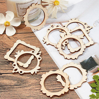 Неокрашенного дерева подвески&nbsp;WOOD-I004-36-1