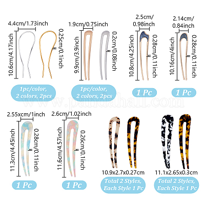 12 шт. 12 французских заколки для волос&nbsp;OHAR-GA0001-10-1