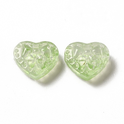 Спрей окрашены прозрачные стеклянные бусины GLAA-J102-06-1