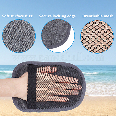 2 шт. двухцветные бархатные перчатки для удаления песка&nbsp;AJEW-CP0010-14-1