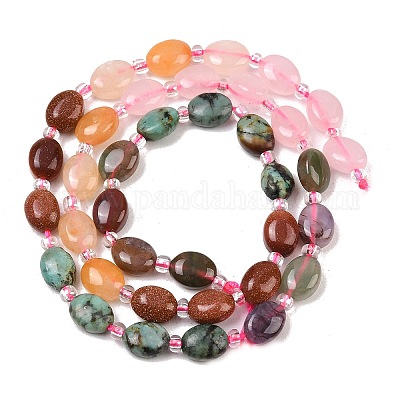 Нити из натуральной африканской бирюзы (яшмы)&nbsp;G-Z135-A08-1