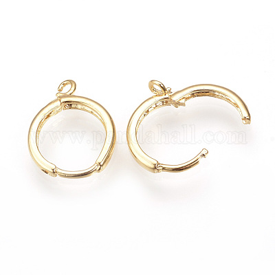 Латунные серьги-обручи KK-R058-143G-1