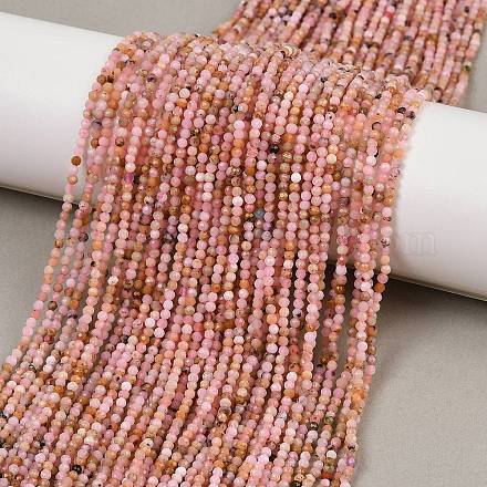 Нити бусин из натурального перуанского розового опала&nbsp;G-F798-A01-01B-1