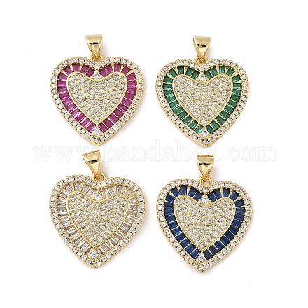 Латунные микро проложить кубического циркония подвески KK-H079-06G-1