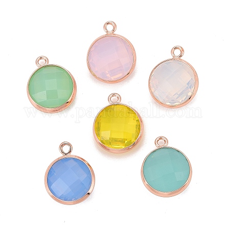 Латунь стекло амулеты KK-C228-01RG-1