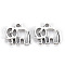 Tibetan Style Alloy Charms, Lead Free & Cadmium Free, Elephant, Antique Silver, 14.5x16x2mm, Hole: 1.6mm, about 560pcs/500g