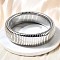 304 Stainless Steel Stretch Bracelets for Women Men, Stainless Steel Color, 3/4 inch(2cm), Inner Diameter: 2-3/8 inch(6cm)