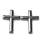 Magnetic Synthetic Hematite Pendants, Cross, 43x31x6mm, Hole: 1.2~1.5mm