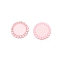 Plastic Cabochon Settings, with Rhinestones, Flat Round, Pink, 29x3mm, Inner Diameter: 20.5mm