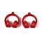 Opaque Acrylic Pendants, Earphones Charms, FireBrick, 42x38x20mm, Hole: 3mm