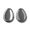 Synthetic Non-magnetic Hematite Pendants, Teardrop, 47x33x6.5mm, Hole: 1.8mm