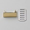 Zinc Alloy Bag Decorative Clasps, Stamping Blank Tags, with Shim, Rectangle, Light Gold, 2.2x0.8x0.25cm