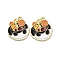 Halloween Alloy Enamel Pendants, Golden, Candy, 21x18x1mm, Hole: 1.6mm