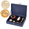 Wax Seal Stamp Set, with Brass Head & Handle, Spool, Candle & Wax, Wooden Smelter, for Invitations Cards Letters Envelope, Retro Gift Box, Mixed Color, Paw Print, 1.7~11.6x2.55~7.7x1.5cm, 5pcs/box