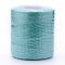 Waxed Polyester Cord for Jewelry Making, Flat, Aquamarine, 0.7mm, about 743.65 yards(680m)/roll
