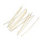 304 Stainless Steel Flat Head Pins, Golden, 50x0.7mm, 21 Gauge, Head: 1.5mm