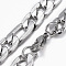 Non-Tarnish Trendy Men's Figaro Chain Necklaces, 304 Stainless Steel Chain Necklaces, with Lobster Claw Clasp, Stainless Steel Color, 27.55 inch(70cm), mm