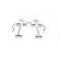 Silver Color Plated Alloy Letter Pendants, Rack Plating, Cadmium Free & Lead Free, Letter.T, 13x9x2mm, Hole: 1.5mm