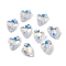 Electroplate Glass Pendants, Back Plated, Faceted, Heart Charms, Clear, 17x12.5x6~6.5mm, Hole: 1.4~1.5mm