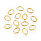 Iron Open Jump Rings, Oval, Golden, 4x3x0.5mm, Inner Diameter: 2x2.5mm, 300pcs/bag