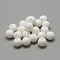 Food Grade Eco-Friendly Silicone Beads, DIY Necklaces Making, Round, White, 12mm, Hole: 2mm